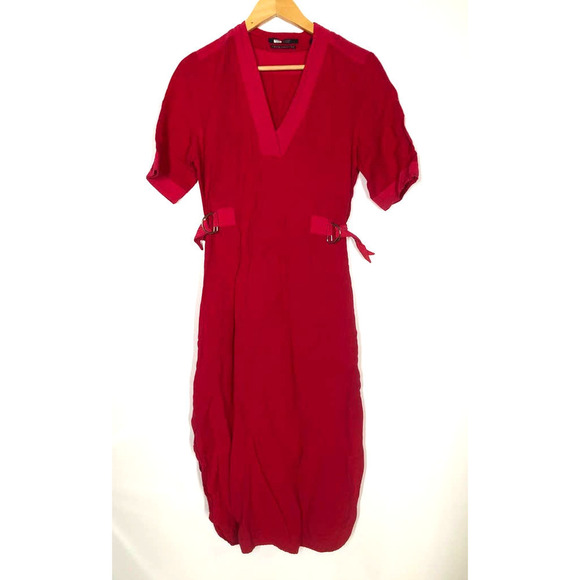 Scotch & Soda Cinched D Ring Dress Red XS - Picture 4 of 10